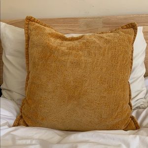 Yellow mustard throw pillow
